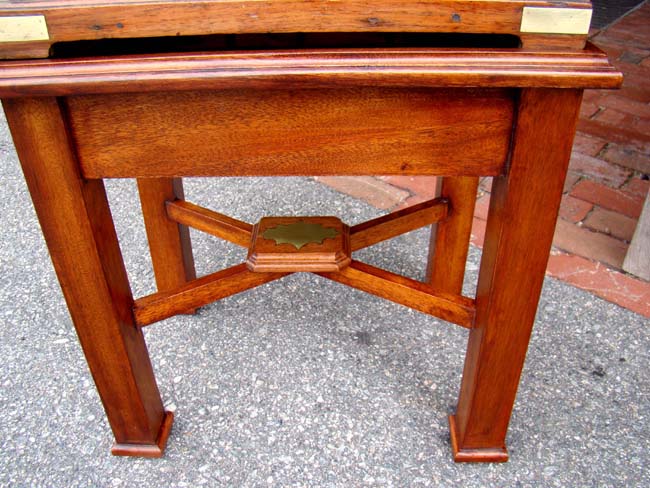 A stunning English Georgian brass bound Tulipwood Chest on Stand circa 1800-1825 — image 4